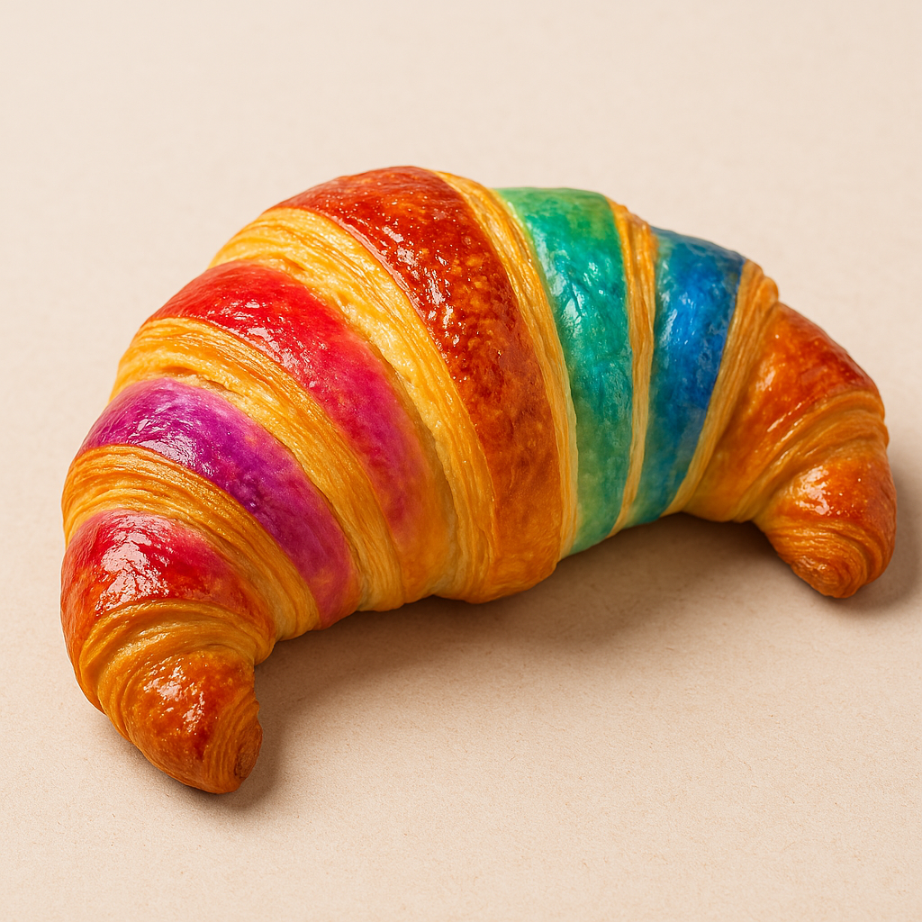 Croissant coloré et parfumé